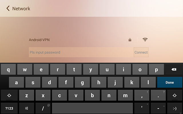 Hdgenius old UI to input password of the wifi network