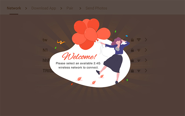 Hdgenius photo frame 2019 version UI of welcome