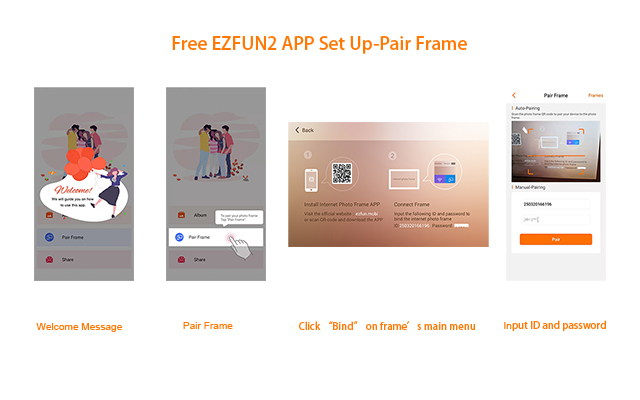 Ezfun App set up-pair frame