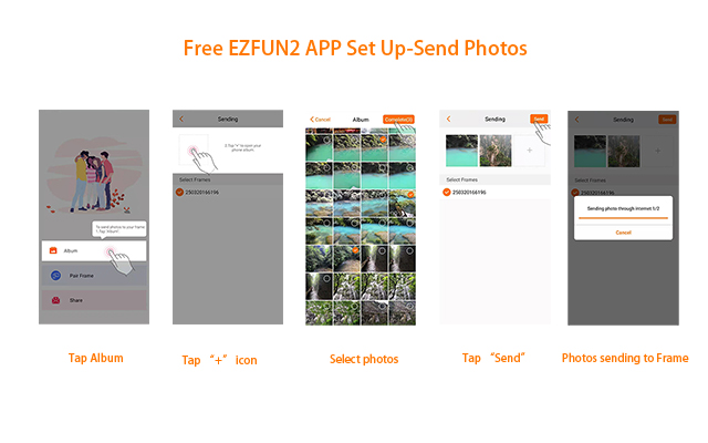 Ezfun APP set up-send photos